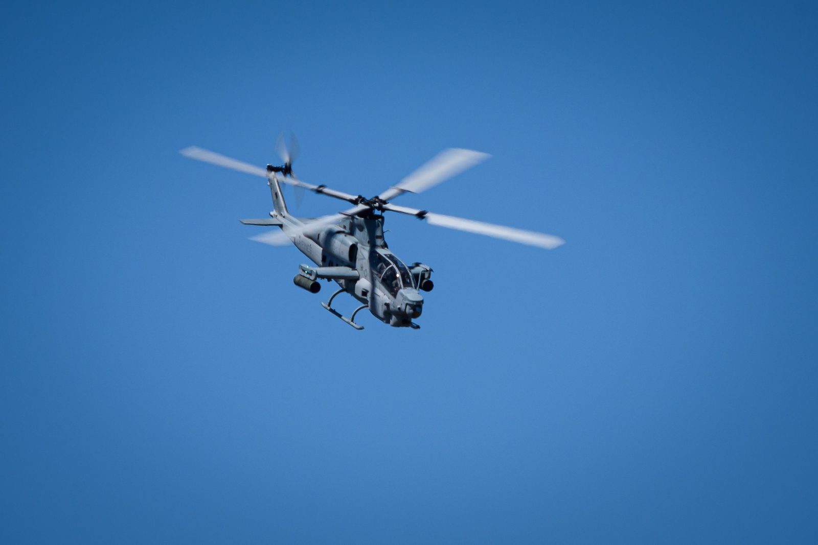 Helicopter in flight
